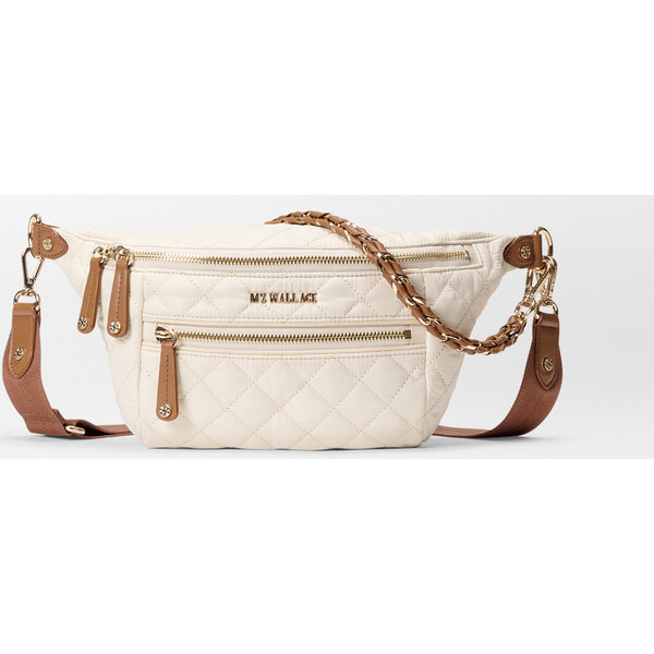 Shell Crosby Small Crosby Sling, Sandshell with Brown - MZ Wallace Bags & Luggage ...