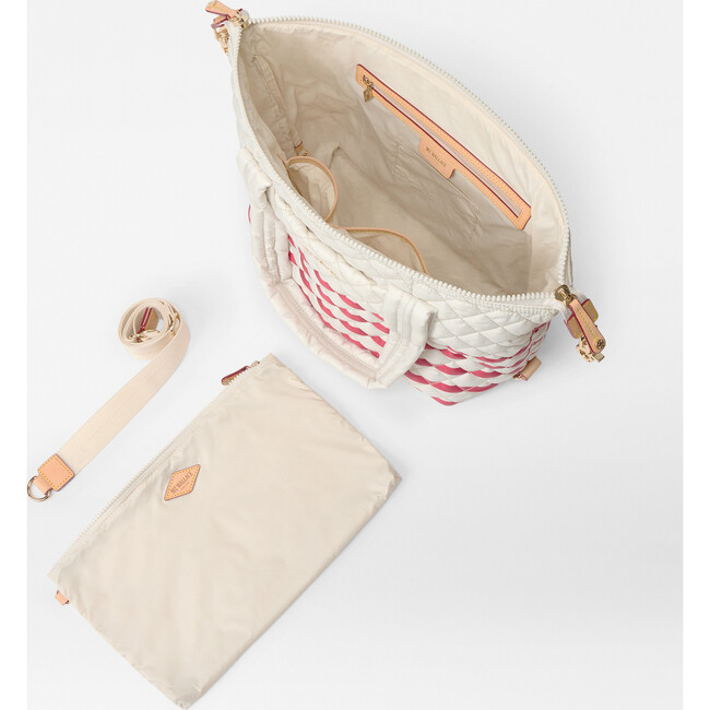 Medium Sutton Deluxe, Sandshell/Apple Charterstripe - Bags - 2