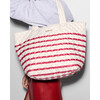 Medium Metro Tote Deluxe, Sandshell/Apple Charterstripe - Bags - 3