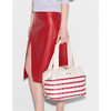 Medium Sutton Deluxe, Sandshell/Apple Charterstripe - Bags - 3
