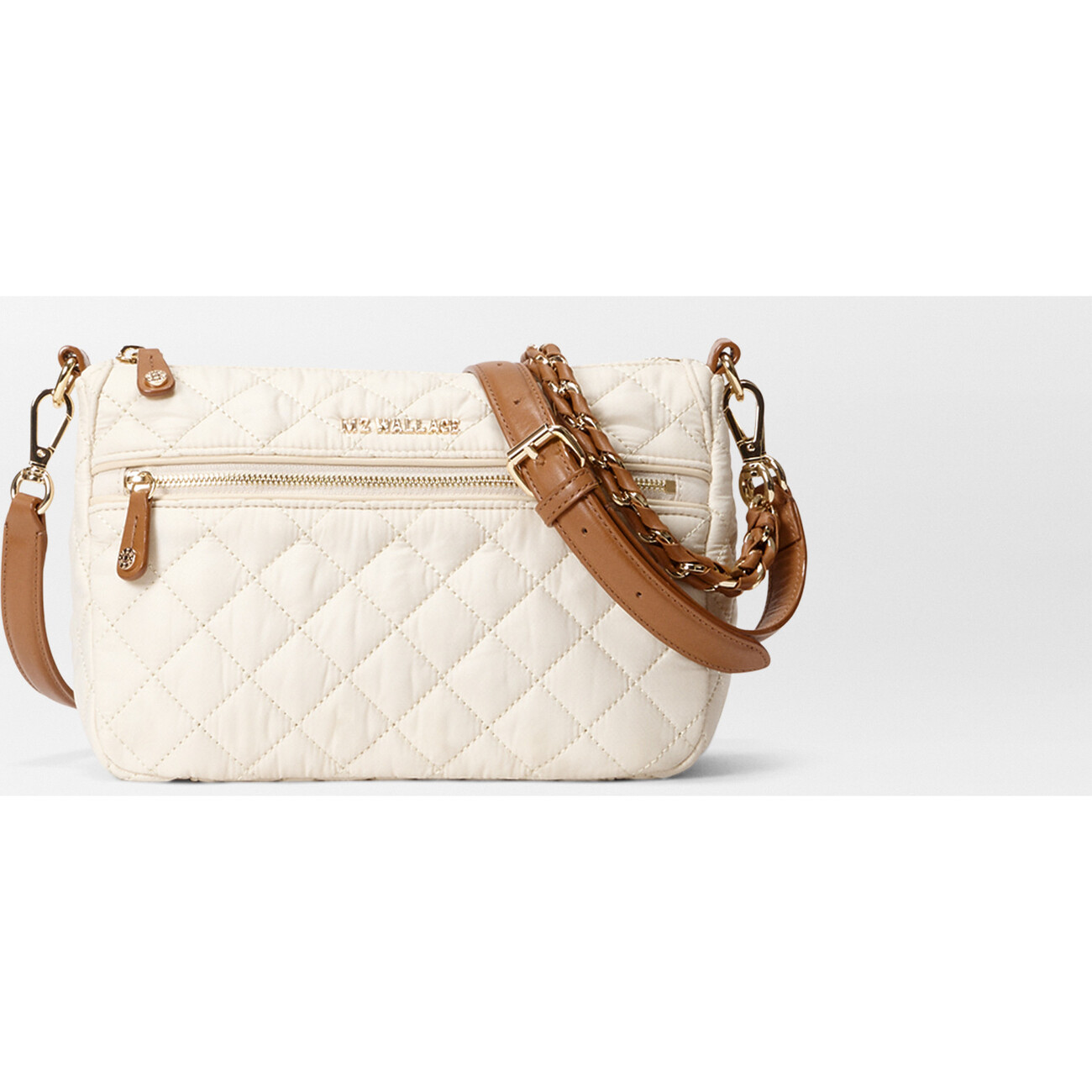 Crosby Ella Crossbody, Sandshell with Brown - MZ Wallace Bags