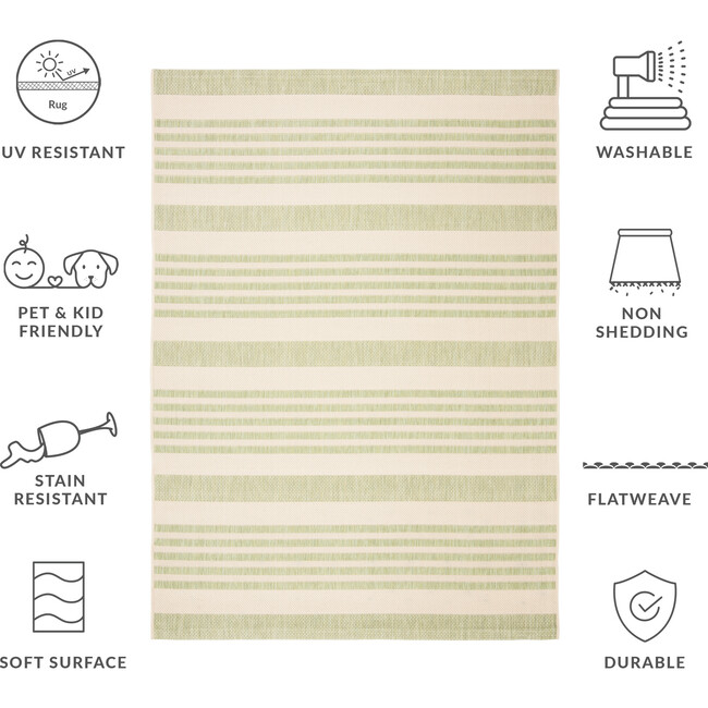 Courtyard Haley Indoor/Outdoor Rug, Green - Rugs - 4