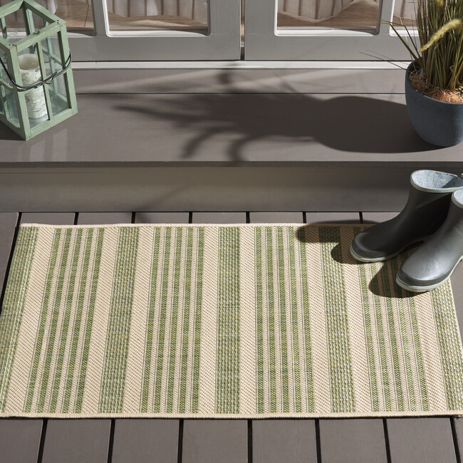 Courtyard Haley Indoor/Outdoor Rug, Green - Rugs - 5