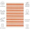 Courtyard Haley Indoor/Outdoor Rug, Orange - Rugs - 3