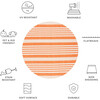 Courtyard Haley Indoor/Outdoor Rug, Orange - Rugs - 7
