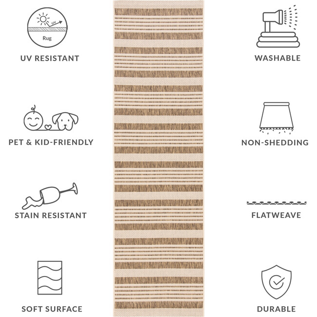 Courtyard Haley Indoor/Outdoor Rug, Tan - Rugs - 6