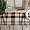 Courtyard Abigail Indoor/Outdoor Rug, Black/Beige Plaid - Rugs - 6