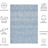 Courtyard Zoey Indoor/Outdoor Rug, Blue/Grey - Rugs - 5