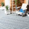 Courtyard Zoey Indoor/Outdoor Rug, Blue/Grey - Rugs - 7