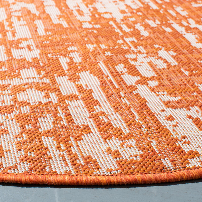 Courtyard Chloe Indoor/Outdoor Rug, Orange - Rugs - 4