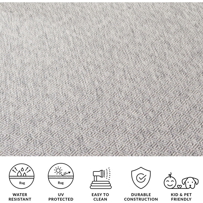 Courtyard Orion Indoor/Outdoor Rug, Grey - Rugs - 3