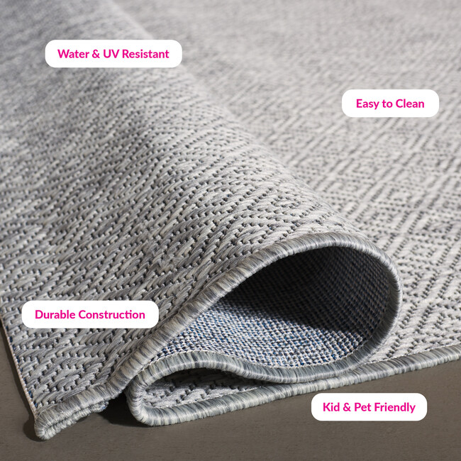Courtyard Orion Indoor/Outdoor Rug, Grey - Rugs - 4