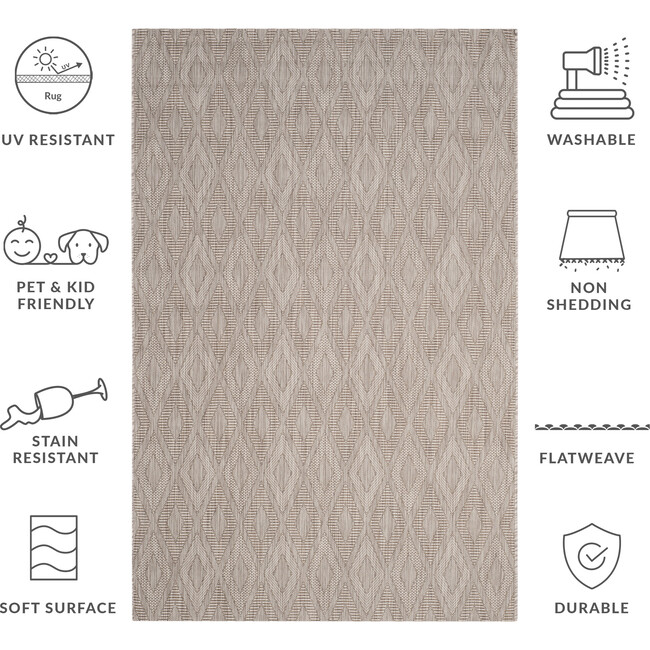 Courtyard August Indoor/Outdoor Rug, Beige - Rugs - 3