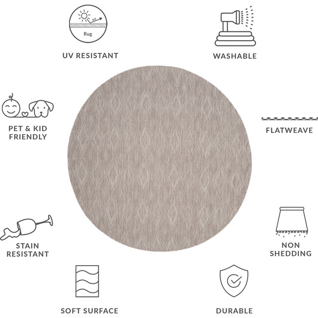 Courtyard August Indoor/Outdoor Rug, Beige - Rugs - 4