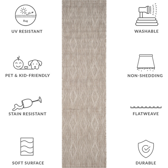 Courtyard August Indoor/Outdoor Rug, Beige - Rugs - 5