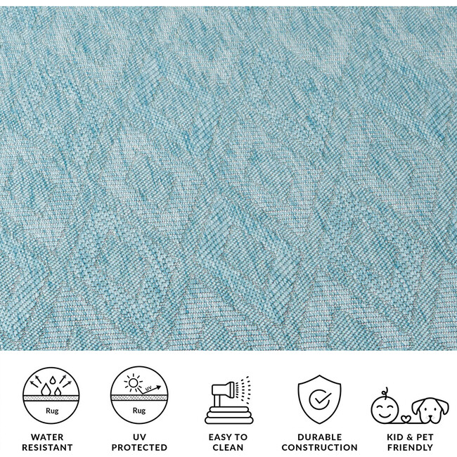 Courtyard August Indoor/Outdoor Rug, Turquoise - Rugs - 2