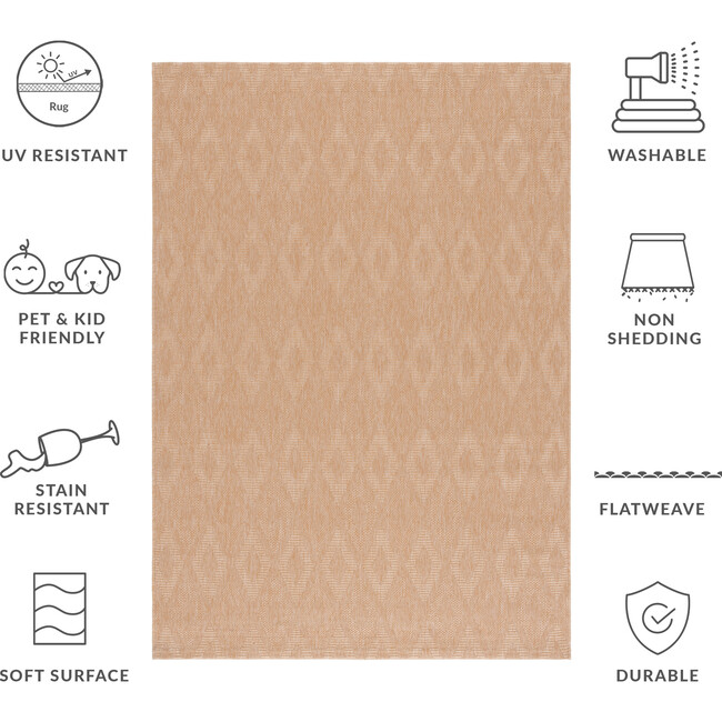 Courtyard August Indoor/Outdoor Rug, Natural - Rugs - 5