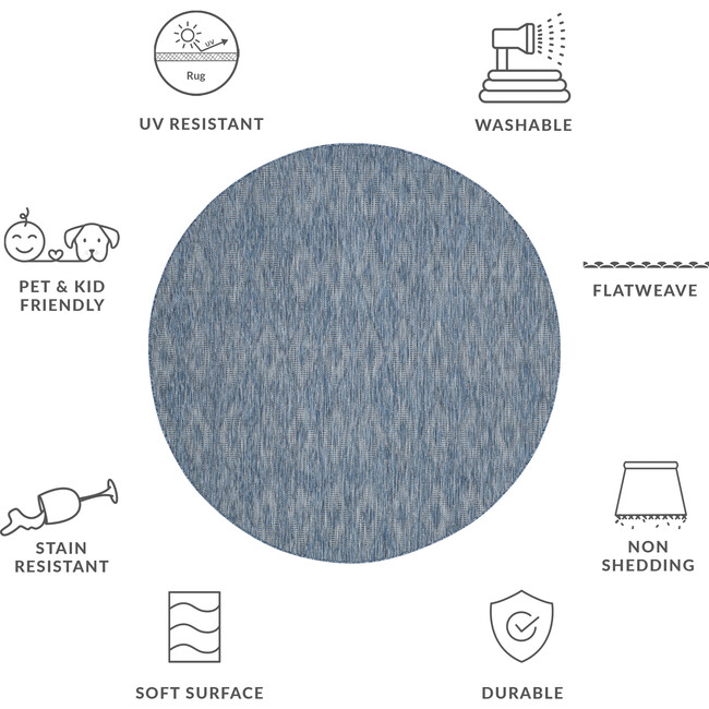 Courtyard August Indoor/Outdoor Rug, Navy - Rugs - 6