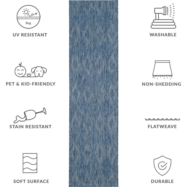 Courtyard August Indoor/Outdoor Rug, Navy - Rugs - 7