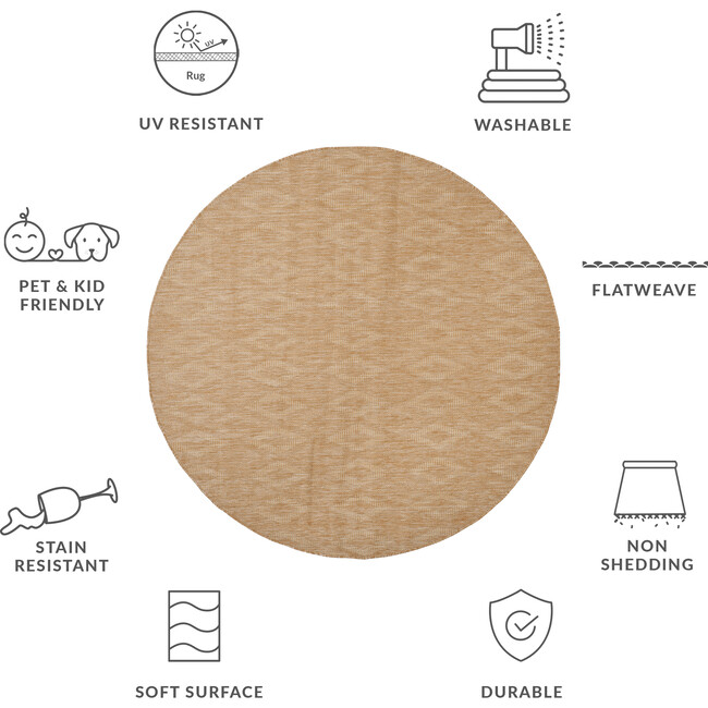 Courtyard August Indoor/Outdoor Rug, Natural - Rugs - 6