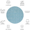 Courtyard August Indoor/Outdoor Rug, Turquoise - Rugs - 5