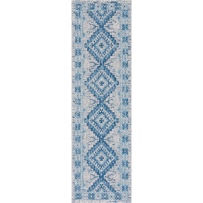 Courtyard Paige Indoor/Outdoor Rug, Blue - Rugs - 8