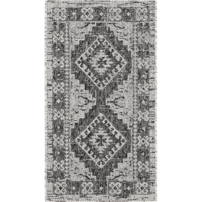 Courtyard Paige Indoor/Outdoor Rug, Grey - Rugs - 3