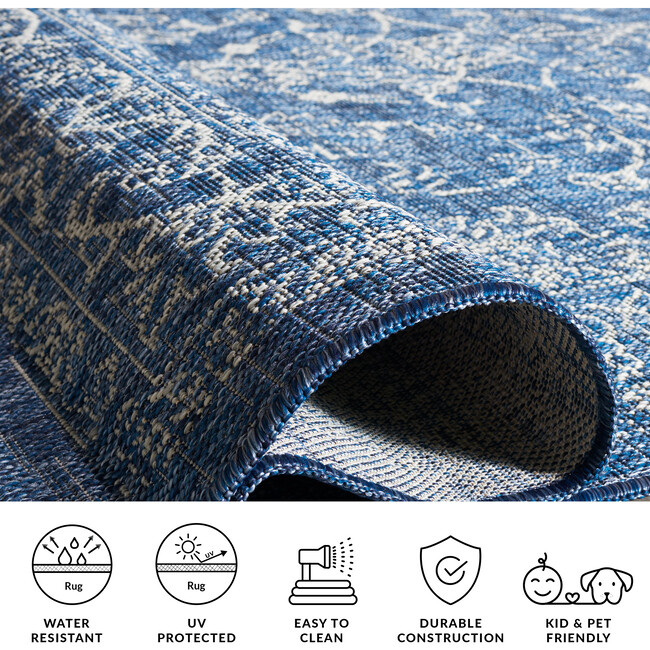 Courtyard Juniper Indoor/Outdoor Rug, Navy - Rugs - 3