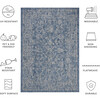 Courtyard Juniper Indoor/Outdoor Rug, Navy - Rugs - 5