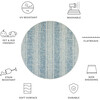 Courtyard Penny Indoor/Outdoor Rug, Blue - Rugs - 6