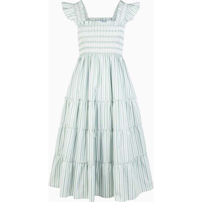 The Ellie Nap Dress, Apple Green Stripe