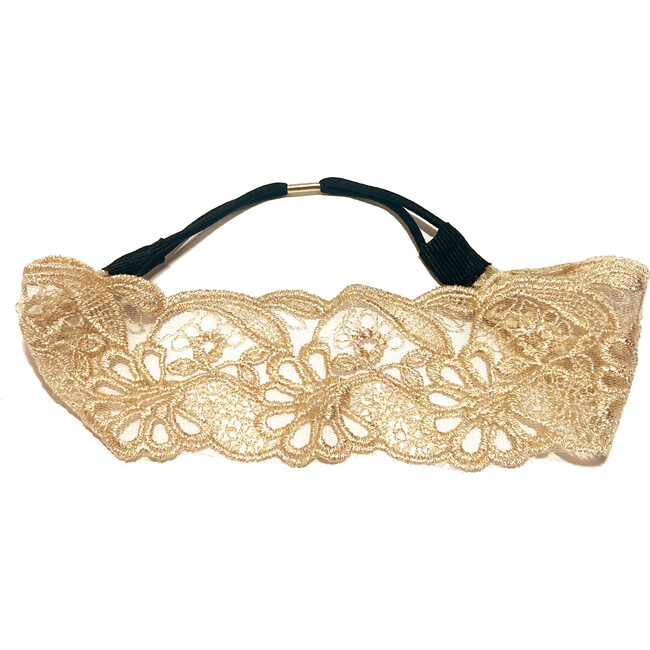 Yvonne Elastic Headband, Gold