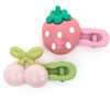 Fruity Hairclips, Strawberry & Cherry - Hair Accessories - 1 - thumbnail