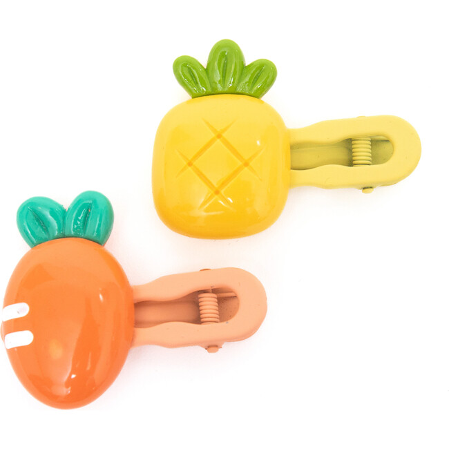 Fruity Hairclips, Carrot & Pineapple