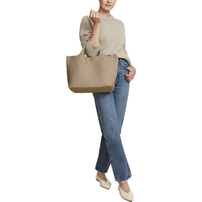 Women's St. Barths Medium Handwoven Tote, Cashmere - OS