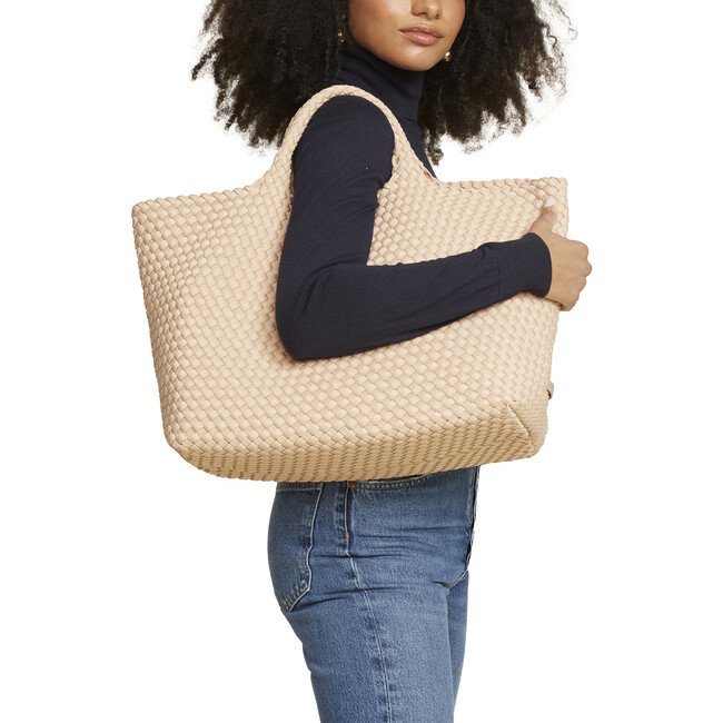 Women's St. Barths Large Handwoven Tote, Camel - OS - Bags - 3