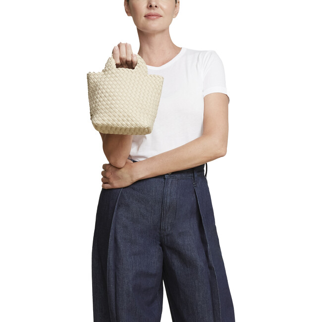 Women's St. Barths Petit Handwoven Tote, Ecru - OS - Bags - 4