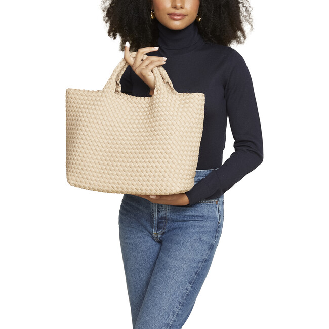 Women's St. Barths Medium Handwoven Tote, Camel - OS - Bags - 3