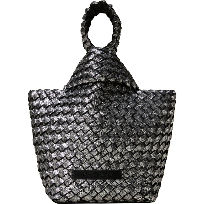 Women's Kyoto Handwoven Clutch Metallic, Titanium - OS