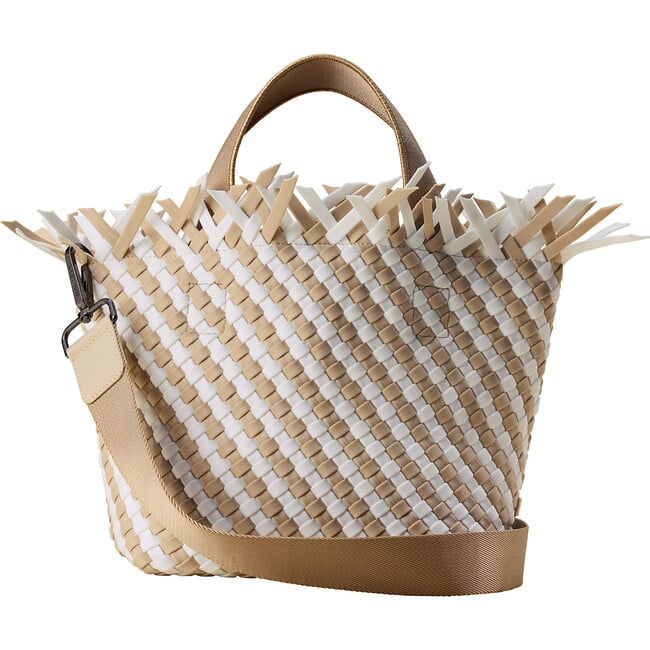 Women's Havana Small Handwoven Tote Striped, Almaza - OS