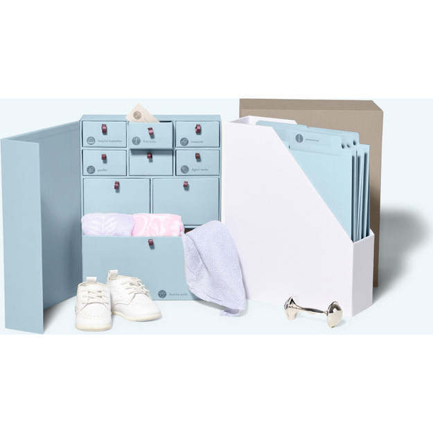 Exclusive Monogrammable Mercer Baby Keepsake Box, Sky Blue