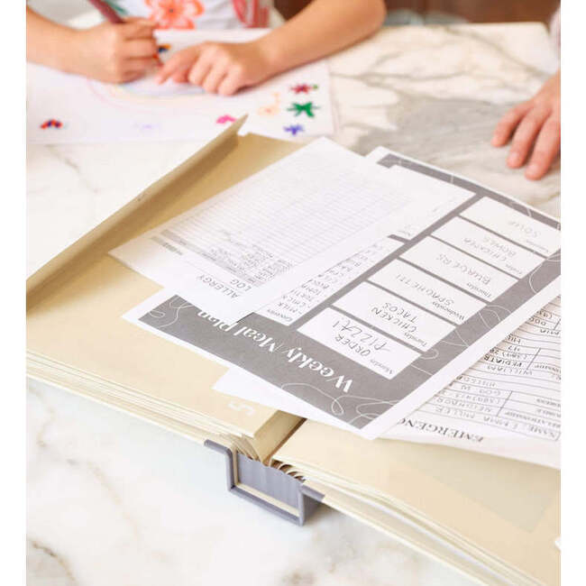 Monogrammable Family Emergency & Babysitter Binder, Slate - Keepsakes & Mementos - 4
