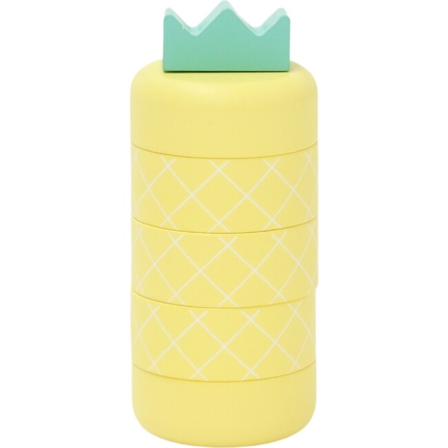 Aloha pineapple topple game & stacker, yellow