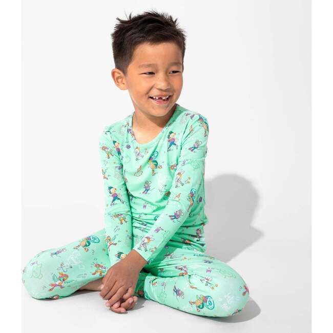 Roller Pet Pals Bamboo Kids Pajamas, Green - Pajamas - 2