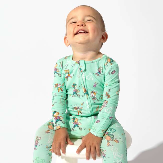 Roller Pet Pals Bamboo Convertible Footie, Green - Footie Pajamas - 2
