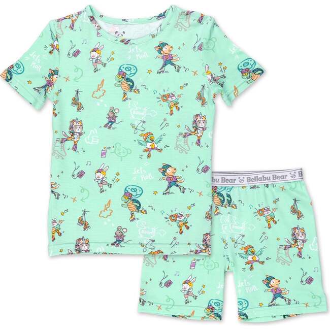 Roller Pet Pals Bamboo Kids Pajama Short Set, Green