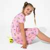 Skater Kitty Bamboo Girls' Long Sleeve Dress, Pink - Dresses - 4