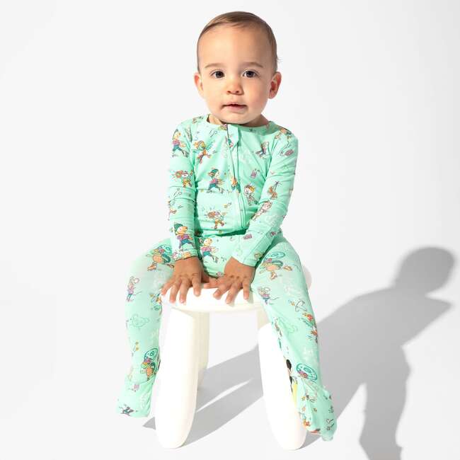 Roller Pet Pals Bamboo Convertible Footie, Green - Footie Pajamas - 4