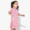 Skater Kitty Bamboo Girls' Long Sleeve Dress, Pink - Dresses - 5