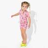 Skater Kitty Bamboo Kids Pajama Short Set, Pink - Pajamas - 6